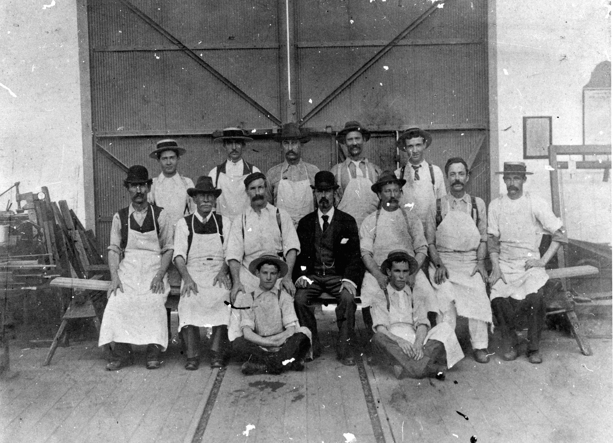 Ipswich Railway Workshops Trimmers Shop Staff 1903 Courtesy The Workshops Rail Museum Ipswich 